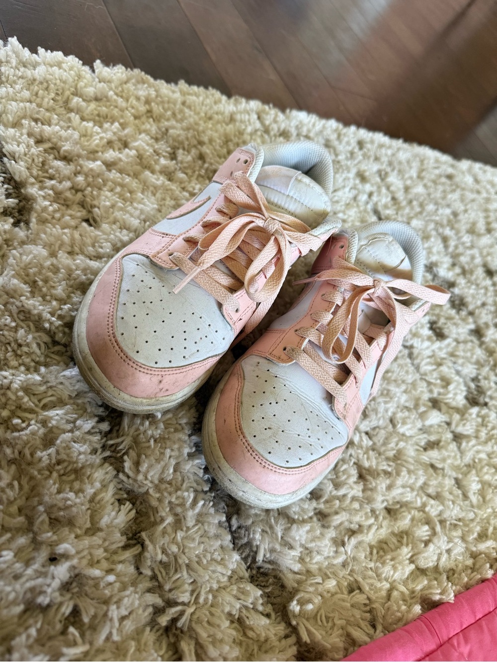 Nike Dunks in Pink and White